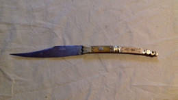 ANCIEN COUTEAU NAVAJA ( CROTALE ) BEAUVOIR ALTES MESSER OLD KNIFE 19° - Blankwaffen