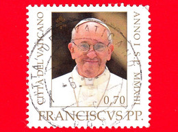 VATICANO - Usato - 2013 - Ritratto Di Papa Francesco - 0,70 - Used Stamps