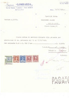 FATTURA IMPRESA LA LOMBARDA MILANO - Revenue Stamps