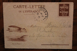 1915 SP 114 Pour Gare La Sone Isère (38) Carte Lettre Espérance 75e RI FM Franchise Militaire Cover WW1 WK1 France - Guerra Del 1914-18