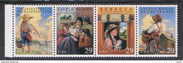 U.S.A.:  1993  KOMPLET  SET  STRIPS  4  STAMPS  UNUSED  -  YV/TELL. 2198/01 - Blocchi & Strisce