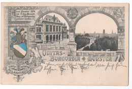 Studentika, Münster I. W.,  "Unitas Burgundia Münster", Gel. 1911,  N. München - Muenster