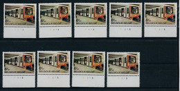 Métro Bruxelles: N° 1826  Pl. 1 ( X1) - Pl. 2 ( X2) - Pl. 3 ( X4 ) - Pl. 4 ( X2)  Différences De Teintes !!! - 1971-1980