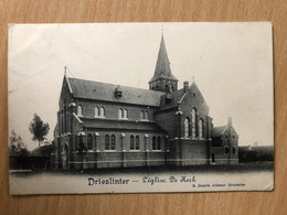 Drieslinter Linter Zicht Op Nieuwe Kerk L’Eglise Druk E. Desaix Bruxelles Geschreven De Winter Mechelen Ca 1915 - Linter