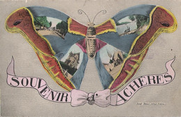 78 - ACHERES - Souvenir Multivues Dans Un Papillon - Acheres