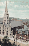 Canada PPC St. Mary's Cathedral And Glebe House Halifax N.S. , HALIFAX 1912 3-sided Perf. GV. Stamp (2 Scans) - Halifax