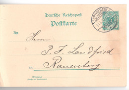 Postkarte, Schievelbein, Świdwin, Pommern, Gel. 1896, Nach Rauenberg/Karlsruhe - Cartas