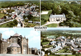 MAXENT VUE GENERALE AERIENNE CHATEAU DES HAYES EGLISE VUE VERS PLELAN 1971 - Sonstige & Ohne Zuordnung