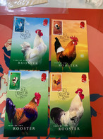 Hong Kong Stamp New Year Cock On M. Card - Covers & Documents