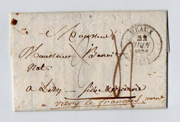 TB 3224 - 1836 - LAC - Lettre De MEAUX Pour VITRY LE FRANCOIS - 1801-1848: Précurseurs XIX