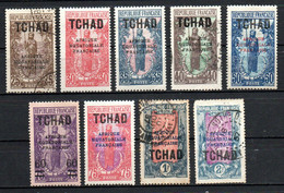 Col24 Colonies Tchad N° 26 à 29 + 31 à 35  Neuf X MH & Oblitéré Cote 14,25€ - Ungebraucht