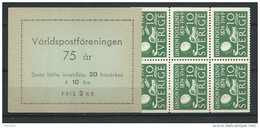 Suède 1949 Carnet C352 Neuf. 75 Ans De L'UPU - 1904-50