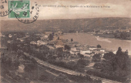 ►CONDRIEU◄69►CPA◄1919►QUARTIER DE LA MALADIERE◄ET►LE RHONE◄►ÉDIT. BLANCHARD N°127 - Condrieu