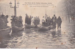 CRUES DE LA SEINE (JANVIER 1910) MARINE DE GUERRE ET PONTONNIERS ARRIVENT A MAISONS ALFORT !! REF 74691 - Inondations