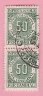 ITALIA Fiscali Reveneu Tax Bollo Cambiali - 50 Lire Usato - Revenue Stamps