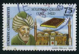 Türkiye 2009 Mi 3785 Suleyman Celebi, Literary People (Poet And Writer), Author - Used Stamps