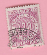 ITALIA Fiscali Reveneu Tax Bollo Cambiali - 120 Lire Usato - Steuermarken