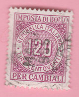 ITALIA Fiscali Reveneu Tax Bollo Cambiali - 120 Lire Usato - Revenue Stamps