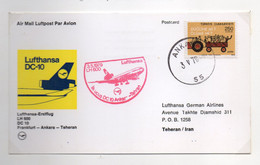 Me93 - TURCHIA IRAN ,  Volo LUFTHANSA  LH600 DC10   Ankara Teheran 3.5.1979 - Storia Postale