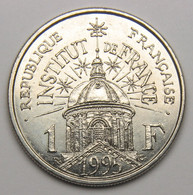 1 Franc Institut De France, 1995, Nickel - V° République - 1 Franc