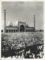 Ancienne Photo : Aux Indes La Foule Des Croyants Devant Mosquée De Delhi ... 23,5 X 17,5 Cm . Voir Au Verso ! - India