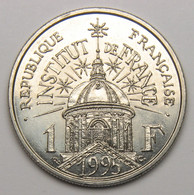 1 Franc Institut De France, 1995, Nickel - V° République - 1 Franc