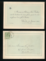 GEBOORTE KAARTJE + ORIGINELE OMSLAG = M & M. LEON RAHIER - FILS CHARLES - VILVOORDE 14 JAN 1902 - Nacimiento & Bautizo