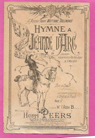 Rare PARTITION  Par Henri PEERS Maitre Organiste De Notre Dame Roubaix HYMNE A JEANNE D ARC  Solo Choeur Orgue Piano - Canto (corale)