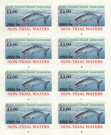 224r) BC Wildlife Sheet Salmon Fish BCF5b 1993 - Lettres & Documents