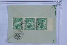 T16 CHYPRE  BELLE LETTRE RECOM.  1945 CYPRUS PAPHOS   POUR ?  ++ BANDE VERT. 3 T.P +AFFRANCH. INTERESSANT - Cipro (...-1960)