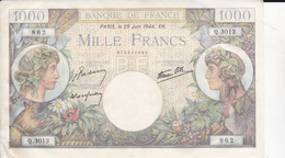 BILLET 1000 FRANCS COMMERCE ET INDUSTRIE - 1 000 F 1940-1944 ''Commerce Et Industrie''