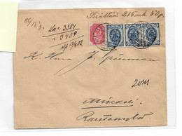 1902 Finland WÄRDE Insured Mäntyharju To  Mikkeli Wax  (d0322s) - Brieven En Documenten
