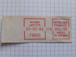 Maison Laffitte 78600 - 28-02-84 - G1 PC 78358 Tarif 4.90 - 1981-84 Types « LS » & « LSA » (prototypes)