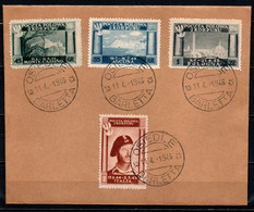 ITALIA - CORPO POLACCO - 1946 - VITTORIE POLACCHE IN ITALIA E GENERALE ANDERS - SU CARTOCINO - USATI - 1946-47 Período Del Corpo Polacco