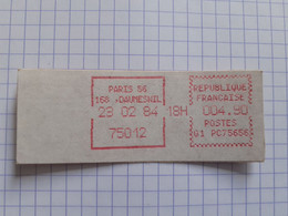 Paris 56 168 ,Daumesnil 75012 - 23-02-84 - G1 PC 75656 Tarif 4.90 - 1981-84 LS & LSA Prototipi