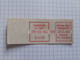 Charenton Le Pont 94220 - 29-02-84 - G1 PC 94018 Tarif 3.60 - 1981-84 Types « LS » & « LSA » (prototypes)