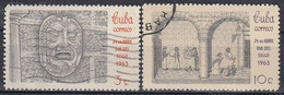 CUBA 843-844,used,falc Hinged - Oblitérés