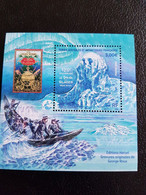Fsat 2022 Taaf Asntarctic 125 Ann SPHINX DES GLACES Jules Verne Writer Boat Ice Ms1v Mnh - Unused Stamps