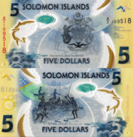 SOLOMON ISLAND, 5 DOLLAR, 2019, P-NEW, Polymer, UNC - Isola Salomon