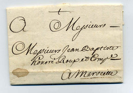Lettre De PORT MAURICE / Région De La Ligurie ITALIE / 17 Octobre 1728 / Pour Marseille - 1701-1800: Precursors XVIII