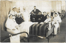 CARTE-PHOTO : Groupe De Blessés Et D'infirmières Hôpital De NICE - Gezondheid, Ziekenhuizen