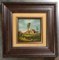 Peinture Miniature : Maison Sur La Lande, C. Verbeek/ Miniature Painting: House On The Heath, C. Verbeek - Huiles
