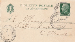 BIGLIETTO POSTALE 1933 C.25 TIMBRO PIROSCAFO (RY3965 - Stamped Stationery