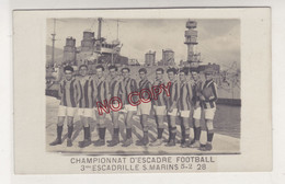 Carte Photo Toulon Var Football Marine Nationale équipe 3 ème Escadrille De Sous-marins Sous-marin 5 Février 1928 - Toulon