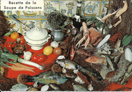 Cpsm Gastronomie Française, Recette De Cuisine, Soupe De Poissons - Recettes (cuisine)