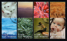 SAN MARINO - 2002 - I COLORI DELLA VITA - SERIE COMPLETA -  USATI - Usati