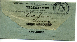 1906 - Télégramme N° 701 - Message Venant De Paris - Telegraaf-en Telefoonzegels