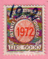 1979 ITALIA Trasporti Fiscali Marca Bollo PATENTE DI GUIDA   Lire 6000  Concessioni Governative - Usato - Revenue Stamps