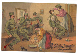 Humour Militaire. Militaires Qui Se Font Laver Les Pieds Et Raser Par Des Femmes. Gutes Quartier. Militärischer Humor. - Risch-Rotkreuz