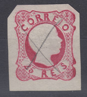 PORTUGAL Ø 12 1855-56.  Pedro V. 25 R. - Gebruikt